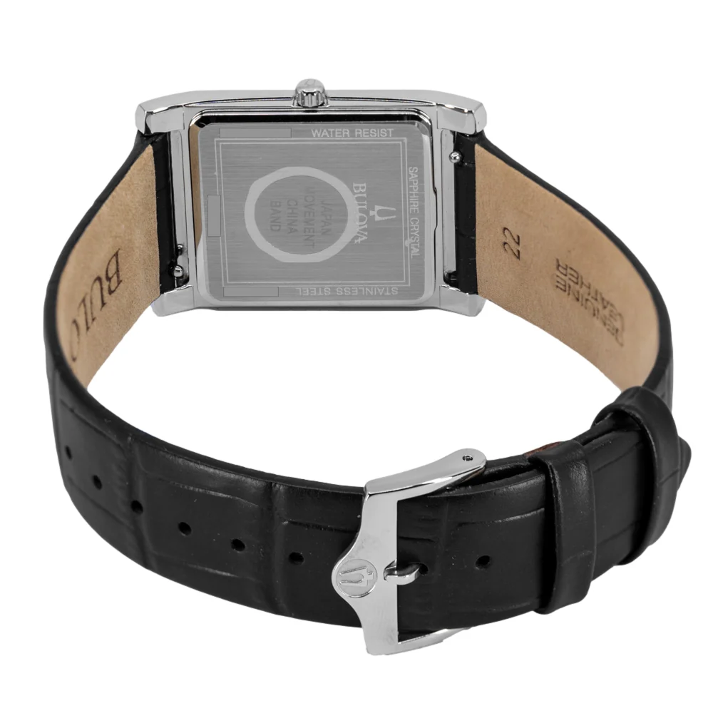 Bulova 96B445 Classic Rectangle Quartz Men's Watch - Image 5