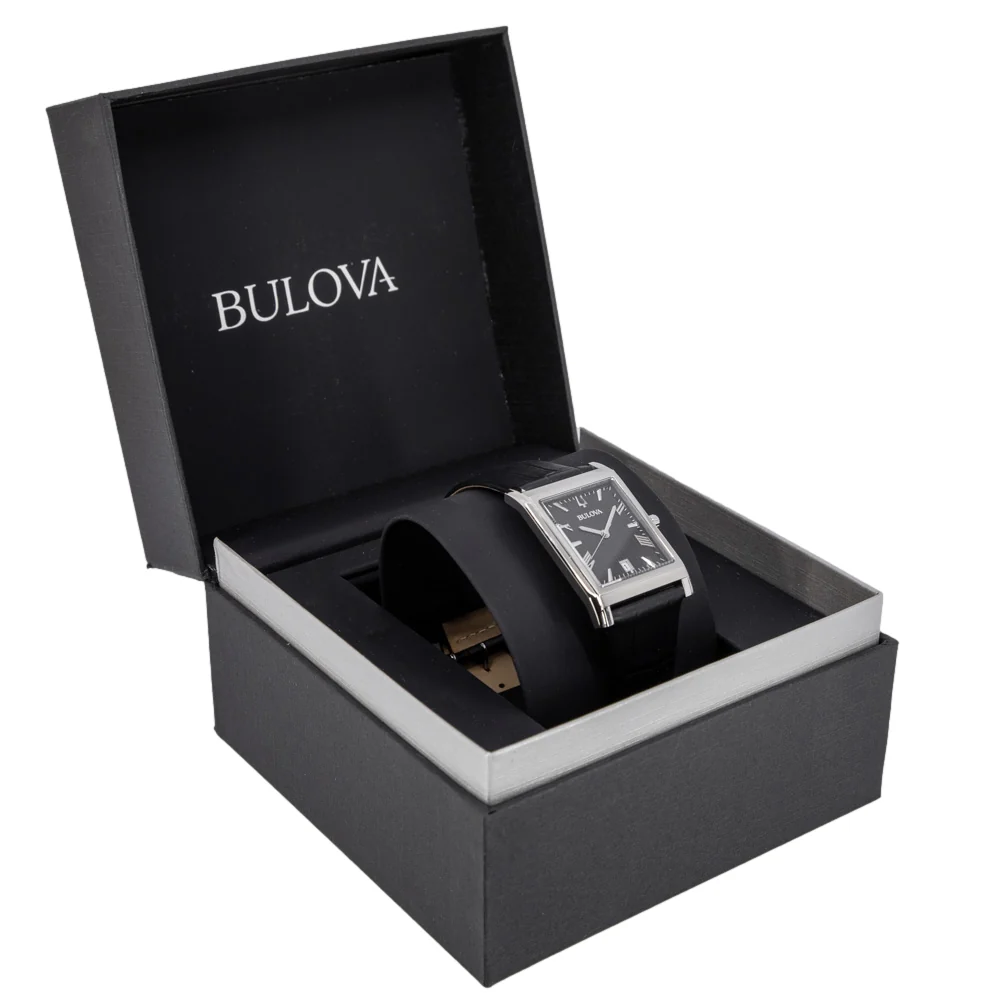 Bulova 96B445 Classic Rectangle Quartz Men's Watch - Image 9