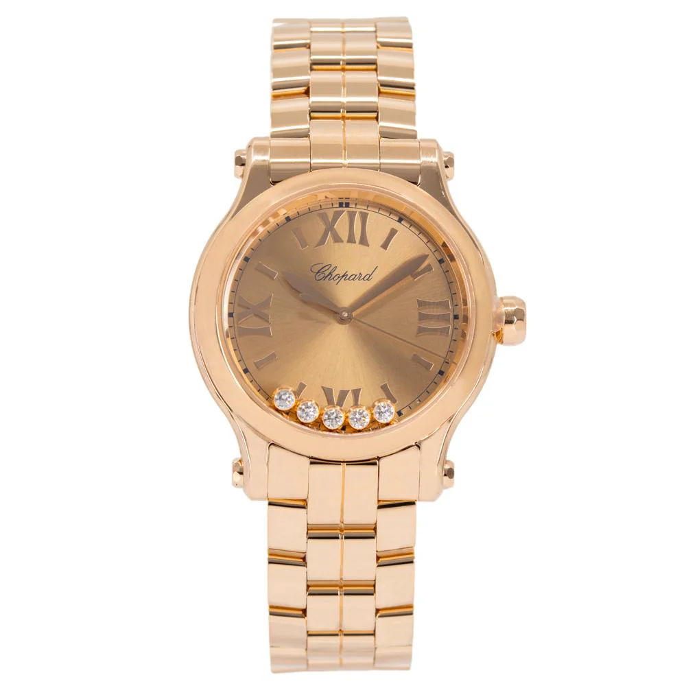 Chopard 275378-5008 Happy Sport RoseGold 18k Diamonds Watch - Image 2
