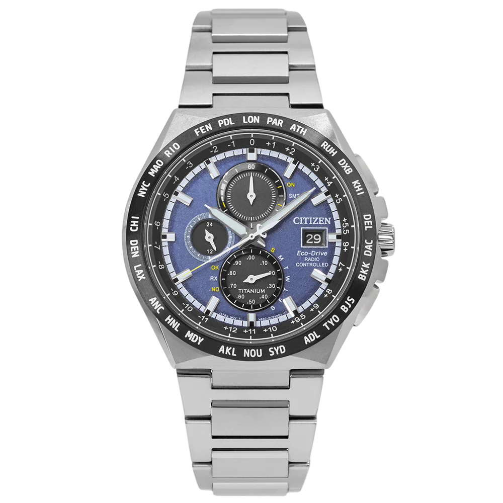 Citizen AT8238-84L Super Titanium Radio Eco-Drive Chrono - Image 3