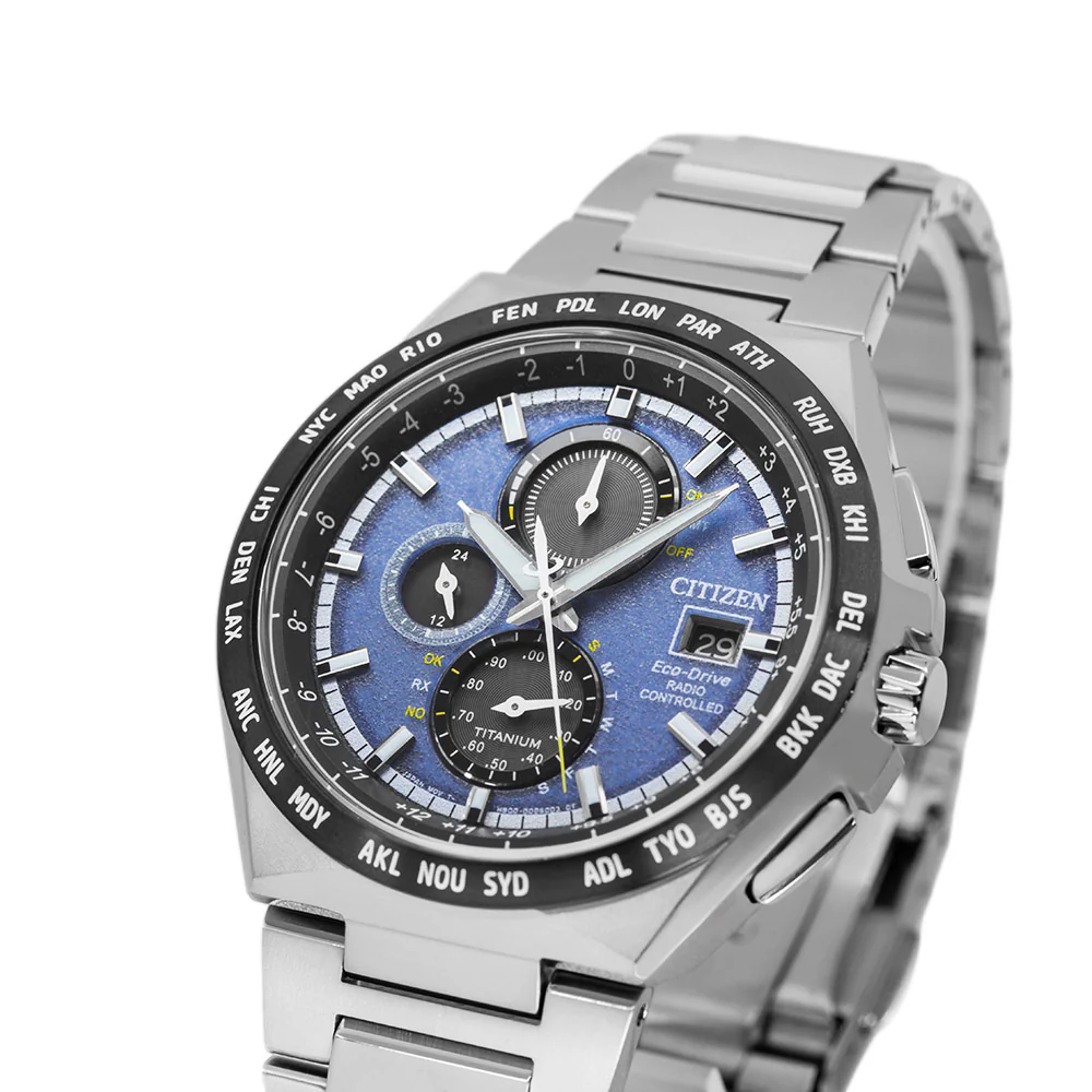 Citizen AT8238-84L Super Titanium Radio Eco-Drive Chrono - Image 8