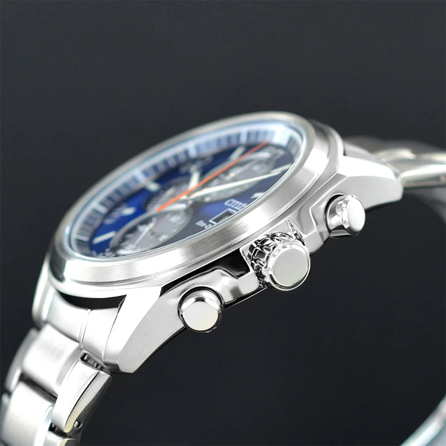 Citizen Men's CA0630-80L Eco-Drive Blue Dial Chrono Watch - Image 3