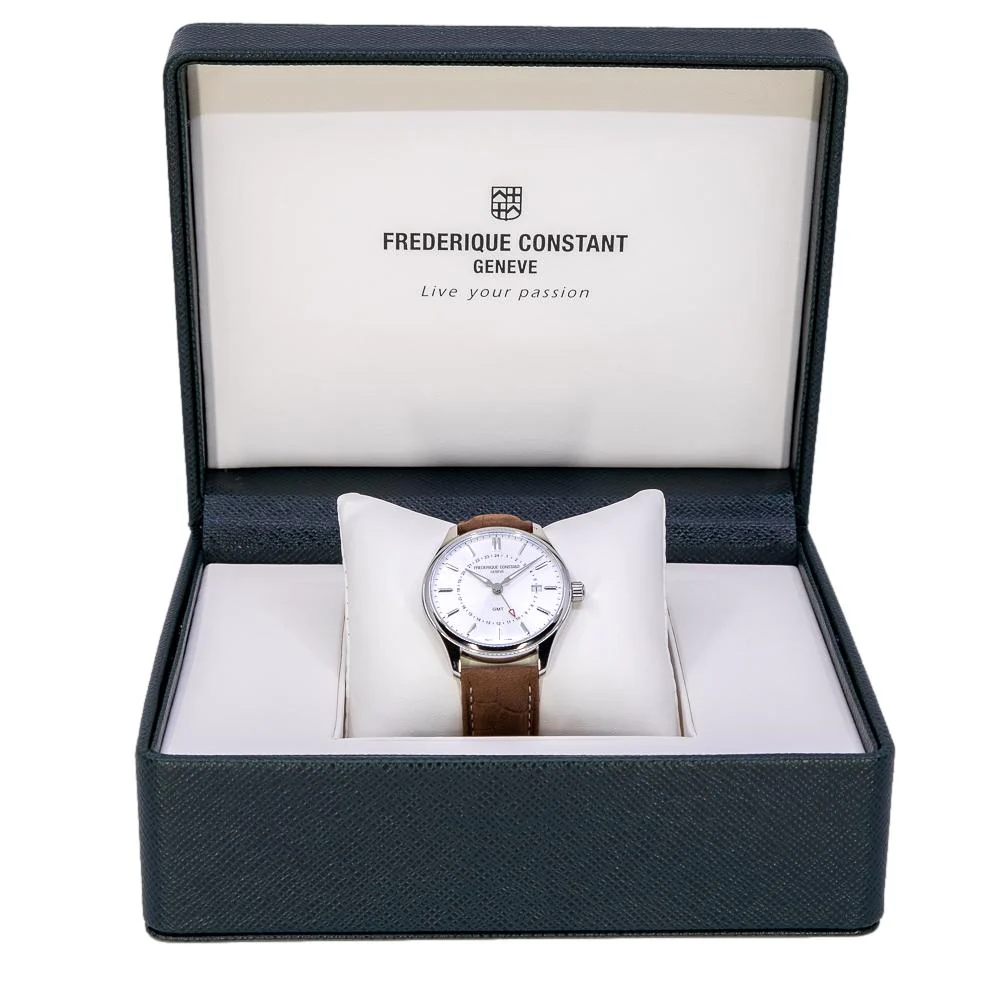 Frederique Constant FC-252SS5B6 Classics Quartz GMT Watch - Image 7