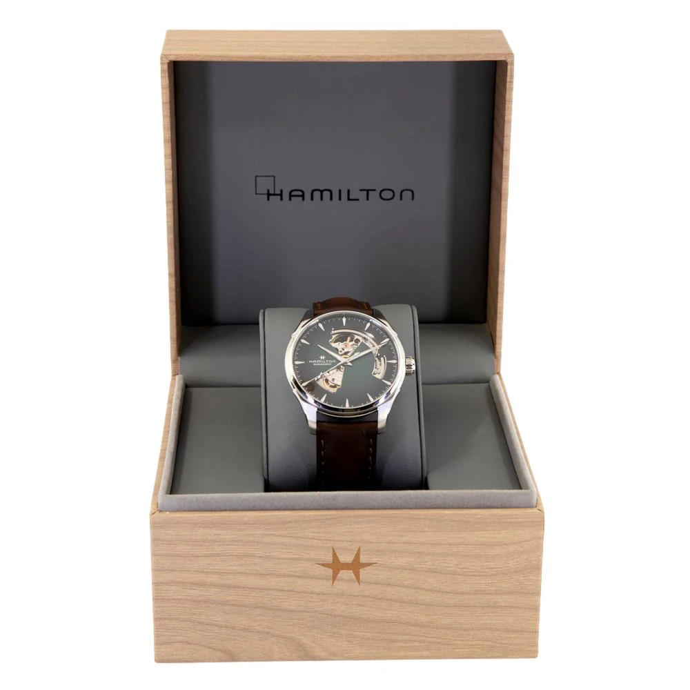 Hamilton H32675560 Jazzmaster openheart Geen Dial Watch - Image 7