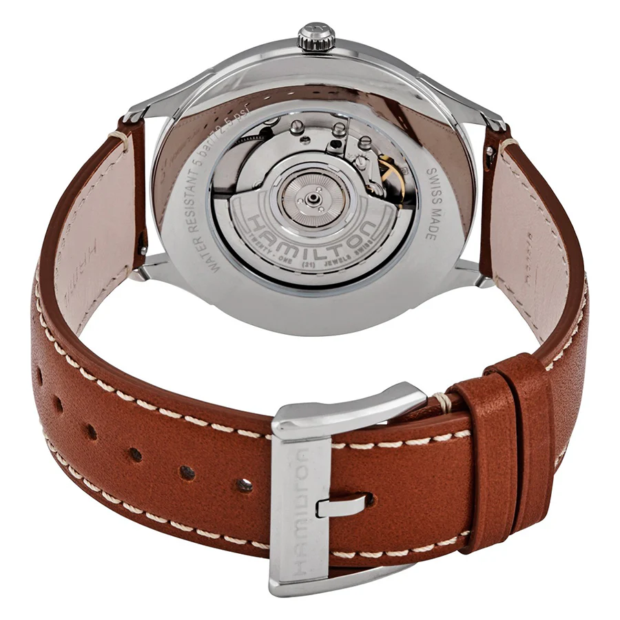 Hamilton H38525512 Jazzmaster Thinline White Dial Watch - Image 3