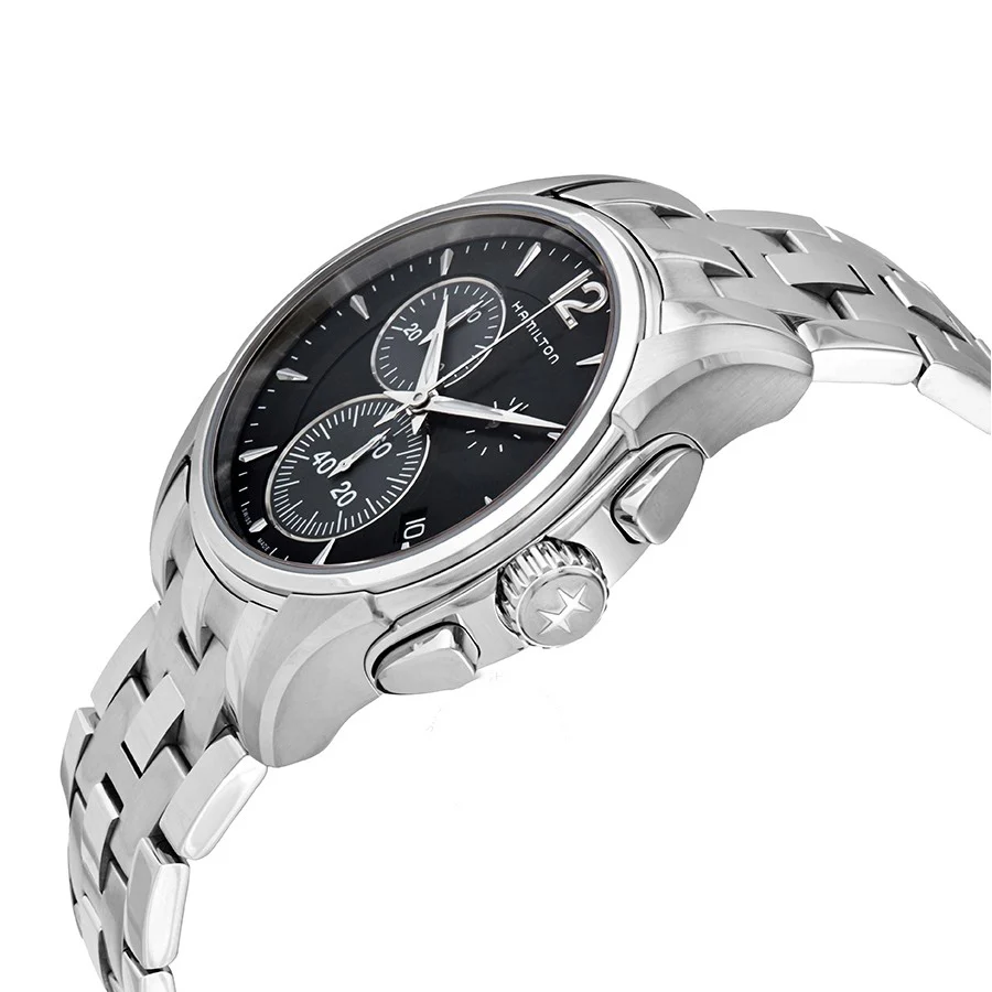 Hamilton Men's H32612131 Jazzmaster Chrono Black Dial Watch - Image 4