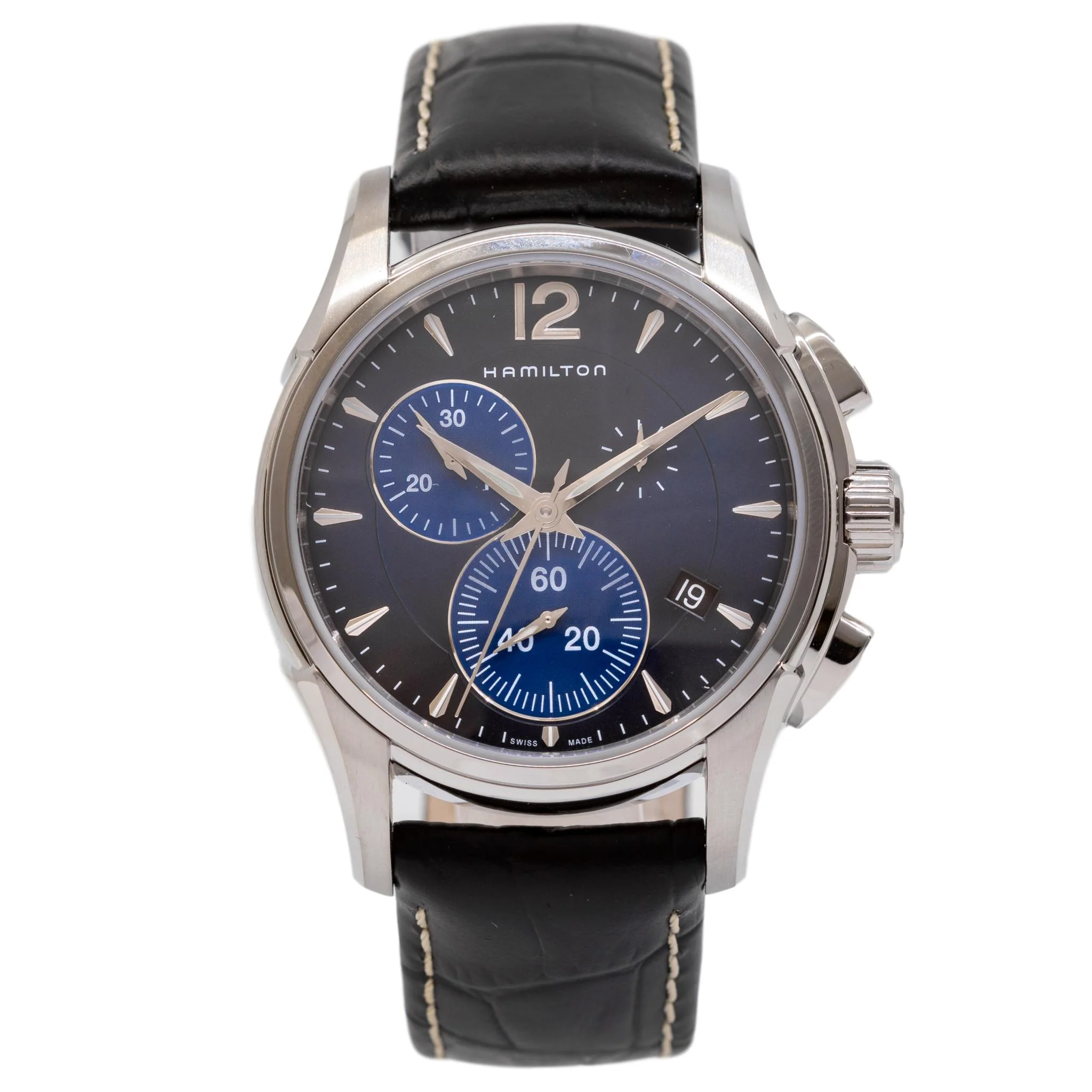 Hamilton Men's H32612741 Jazzmaster Chrono Blue Dial Watch - Image 2