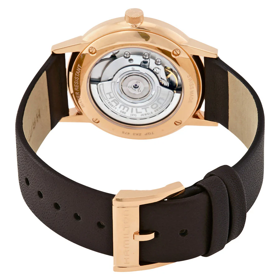 Hamilton Men's H38465501 Intra-Matic Brown Dial Watch - Image 2