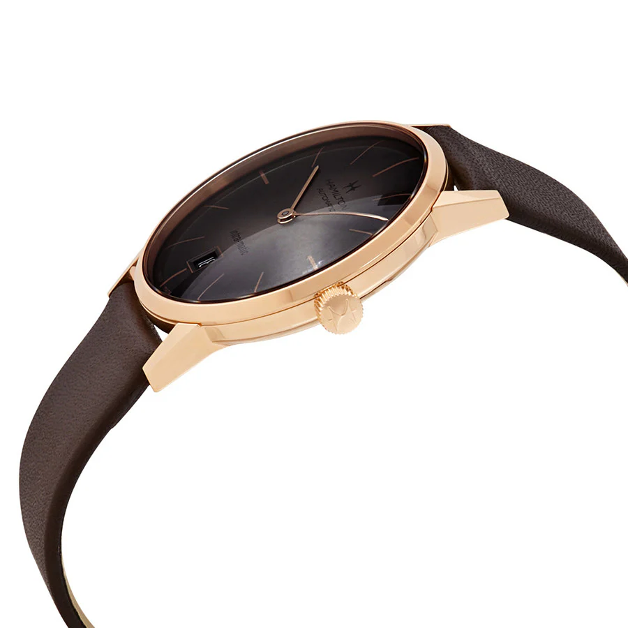Hamilton Men's H38465501 Intra-Matic Brown Dial Watch - Image 3