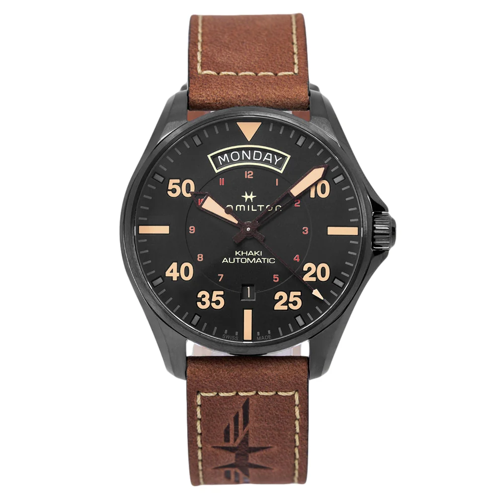 Hamilton Men's H64605531 Khaki Pilot Day Date Auto - Image 3