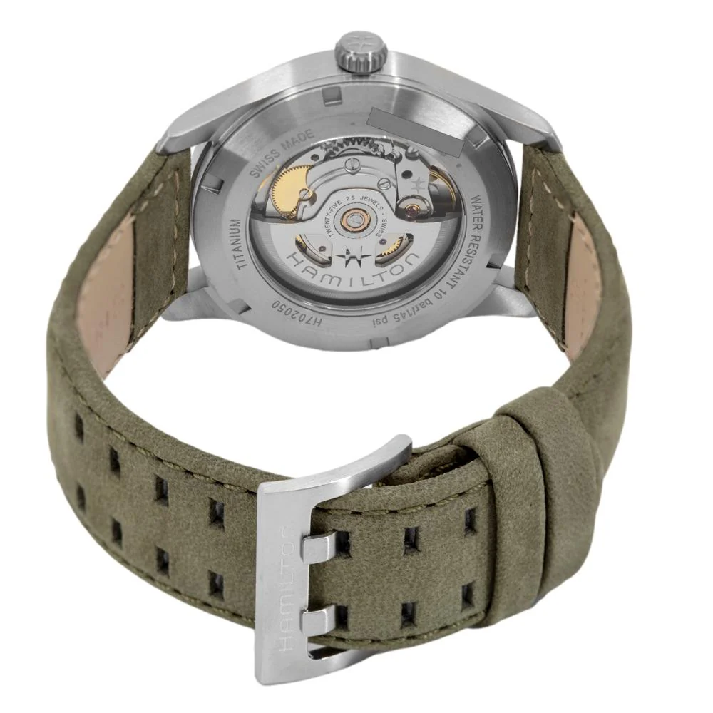 Hamilton Men's H70205830 Khaki Field Titanium Auto Watch - Image 4