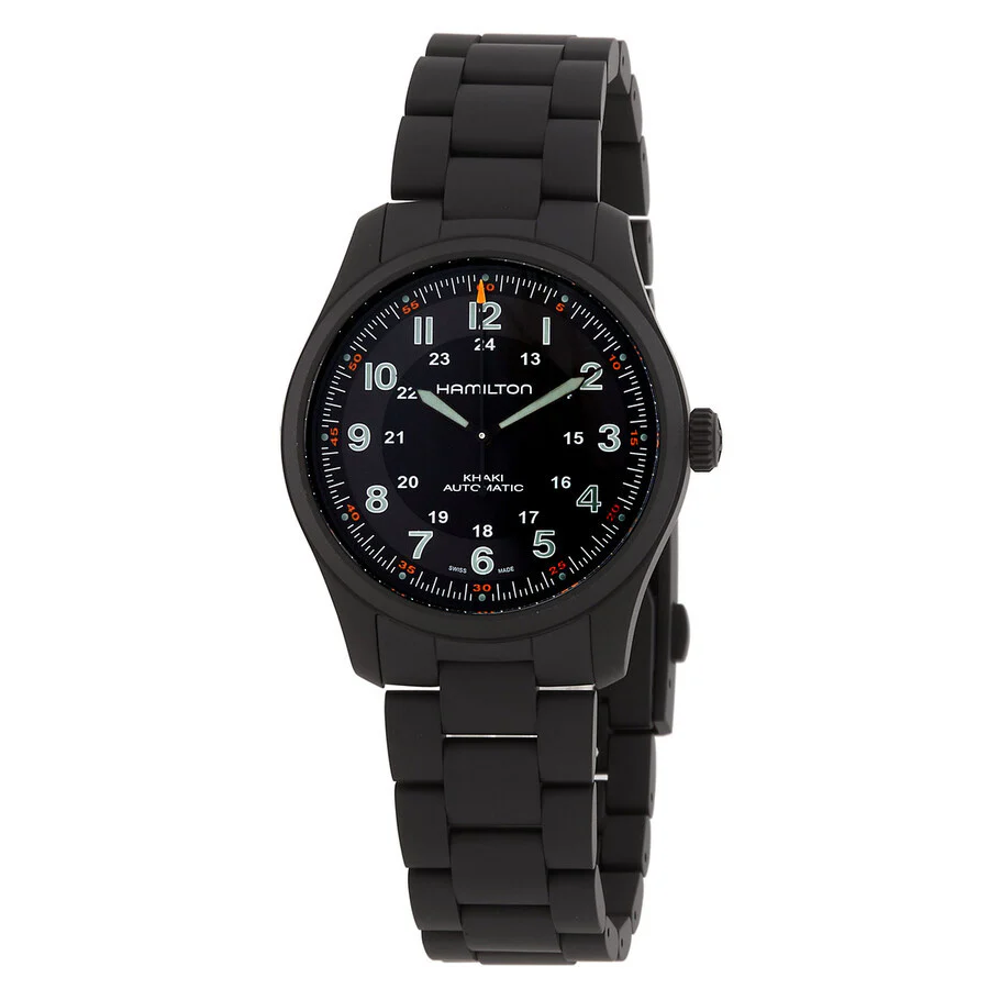 Hamilton Men's H70215130 Khaki Field Titanium Auto Black PVD