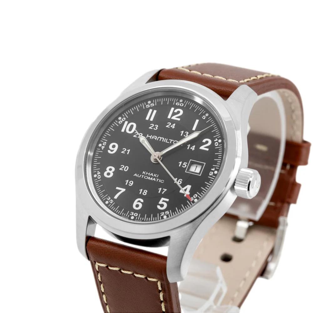 Hamilton Men's H70555533 Khaki Field Black Dial Watch - Image 9