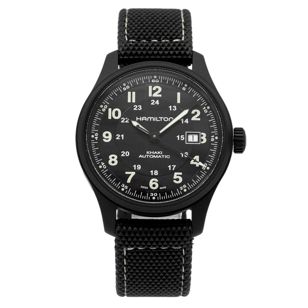 Hamilton Men's H70575733 Khaki Field Titanium Auto Watch - Image 2