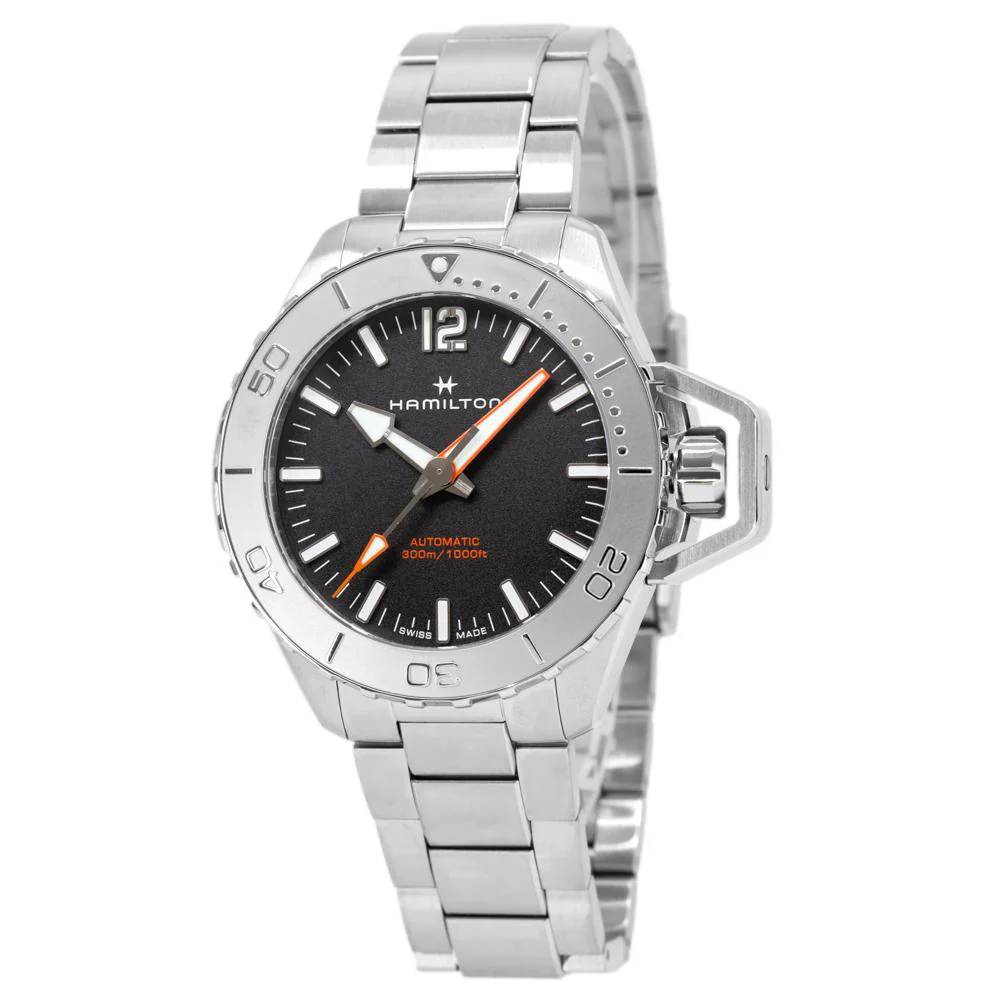 Hamilton Men's H77815130 Khaki Navy Frogman Auto Watch
