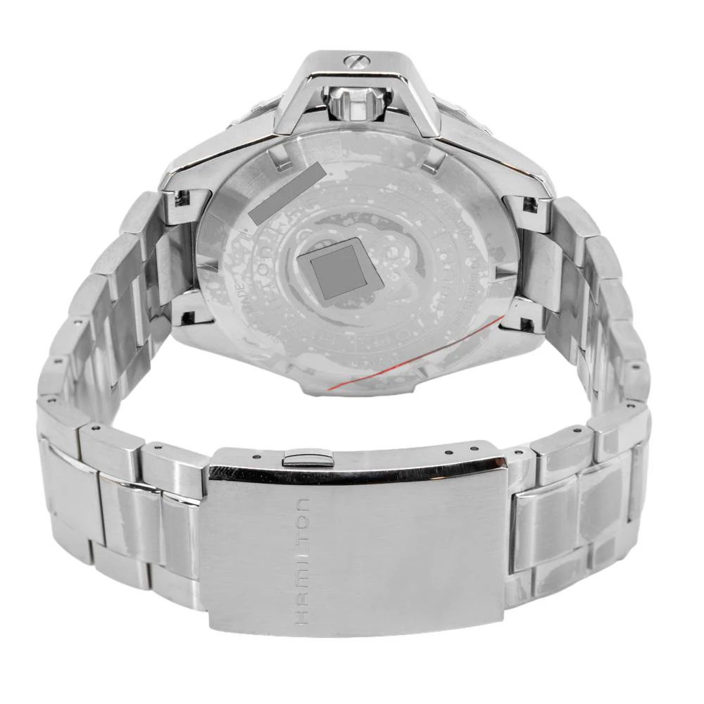 Hamilton Men's H77815130 Khaki Navy Frogman Auto Watch - Image 4