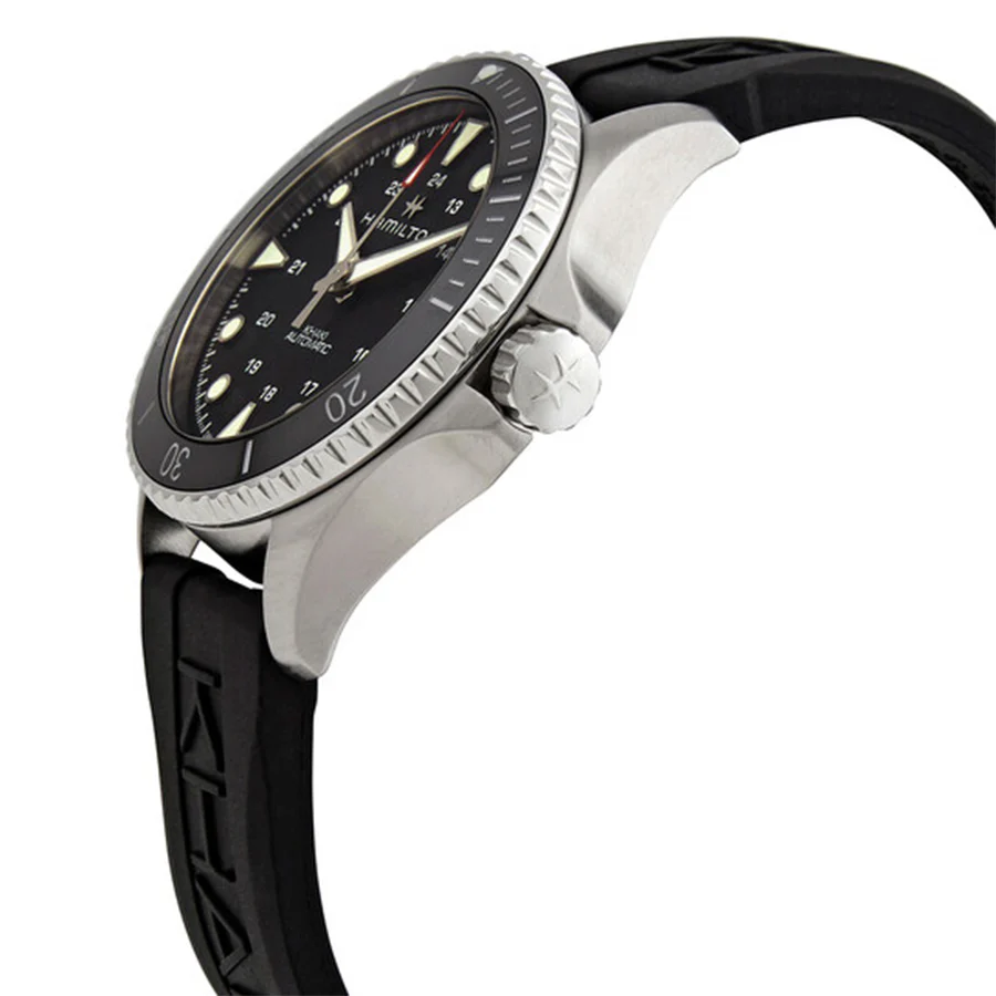 Hamilton Men's H82515330 Khaki Navy Scuba Black Dial Watch - Image 4