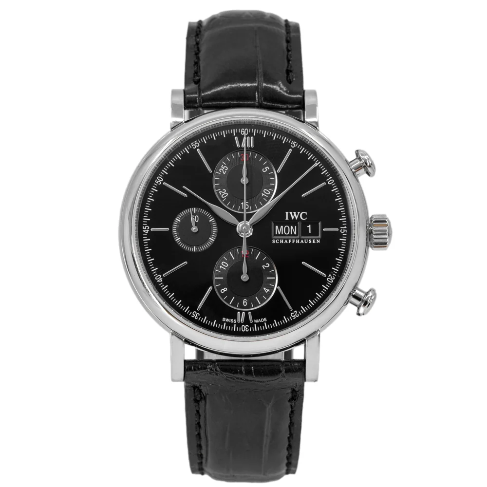 IWC Men's IW391029 Portofino Chrono Black Dial Watch - Image 3