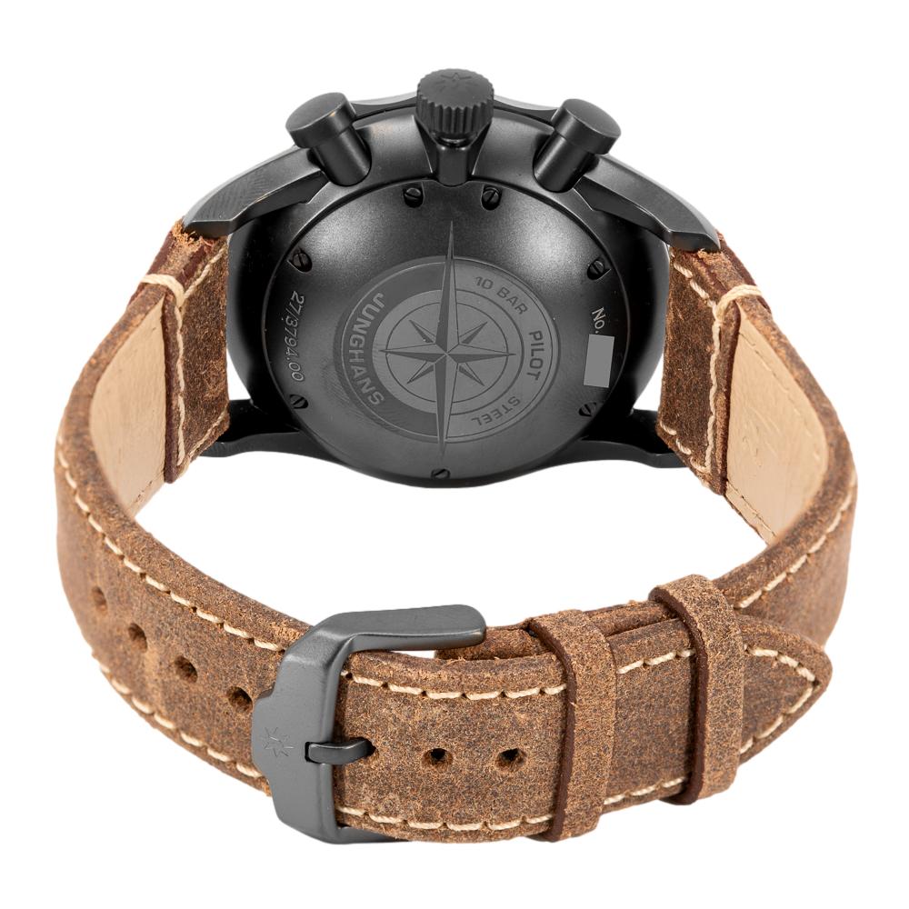 Junghans Men's 027379400 Meister Pilot Brown Watch - Image 4