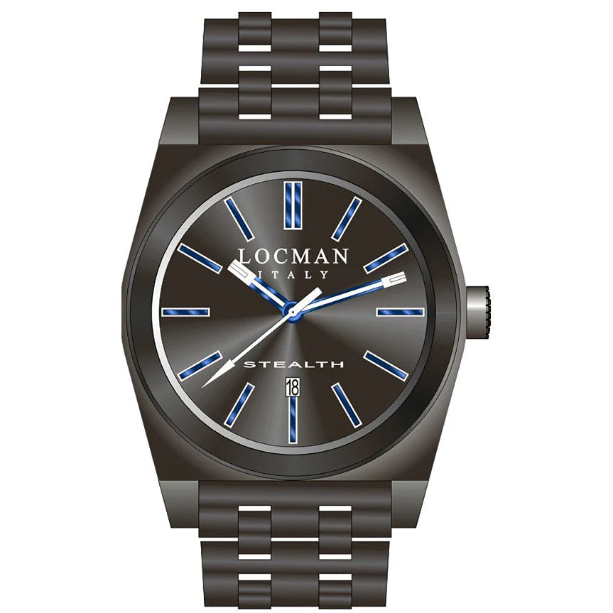Locman 0201BKBKFBW1BRK Stealth Quartz Men's Watch