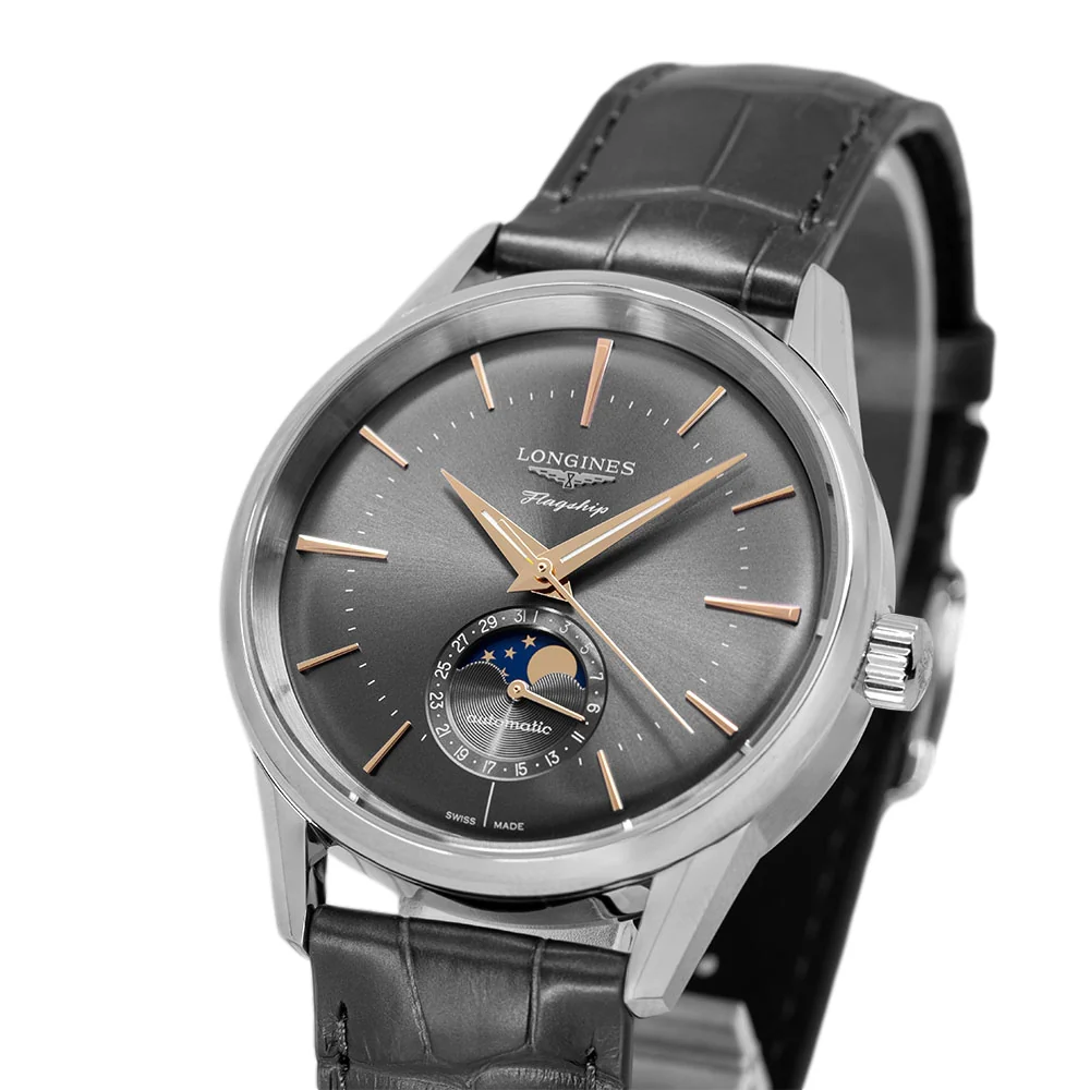 Longines L48154522 Flagship Heritage Moonphase Automatic Men's Watch - Image 10