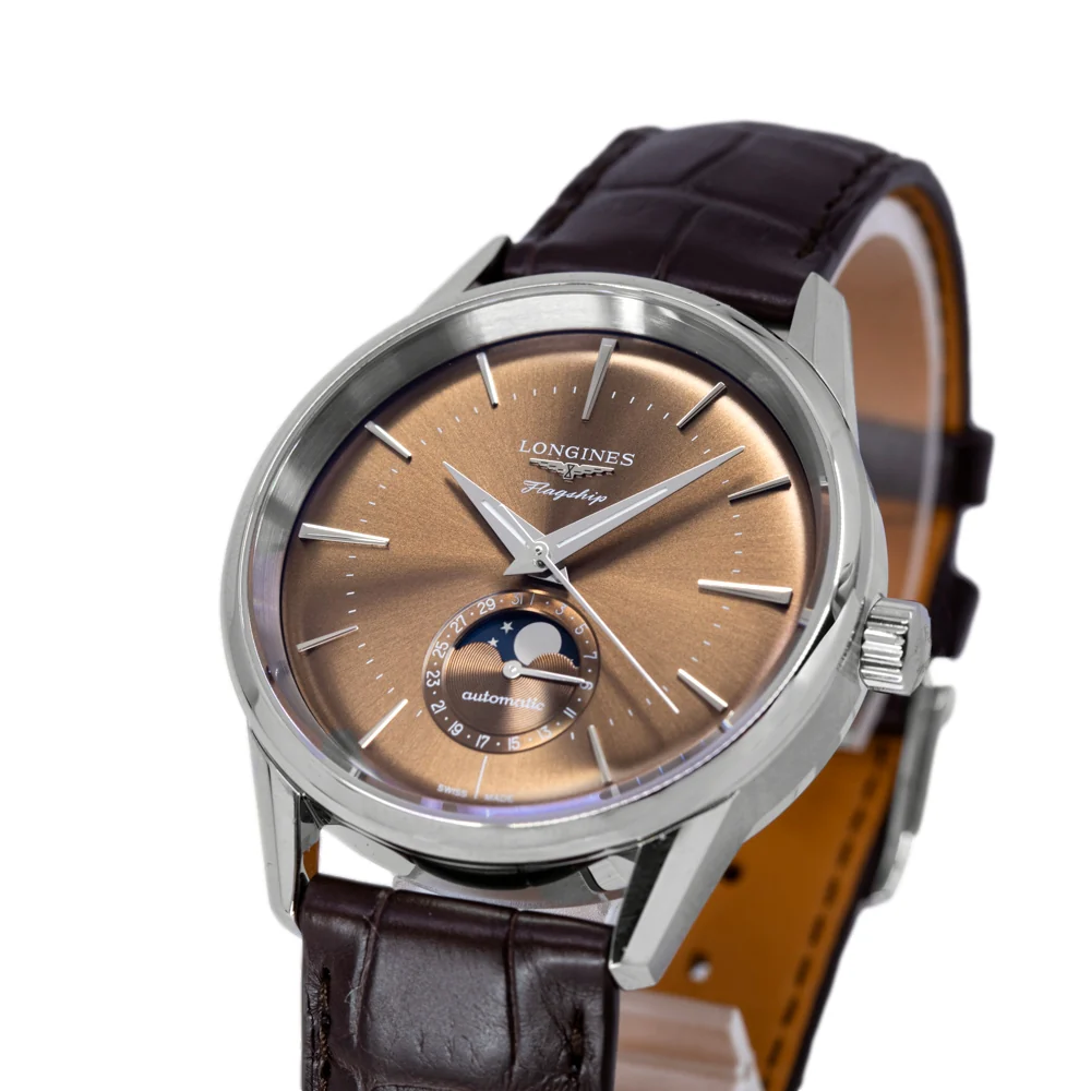 Longines L48154622 Flagship Heritage Moonphase Automatic Men's Watch - Image 10