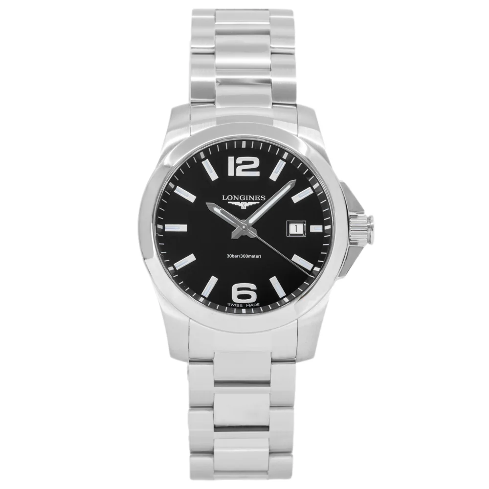 Longines Men's L3.759.4.58.6 Conquest Black Dial Quartz - Image 2