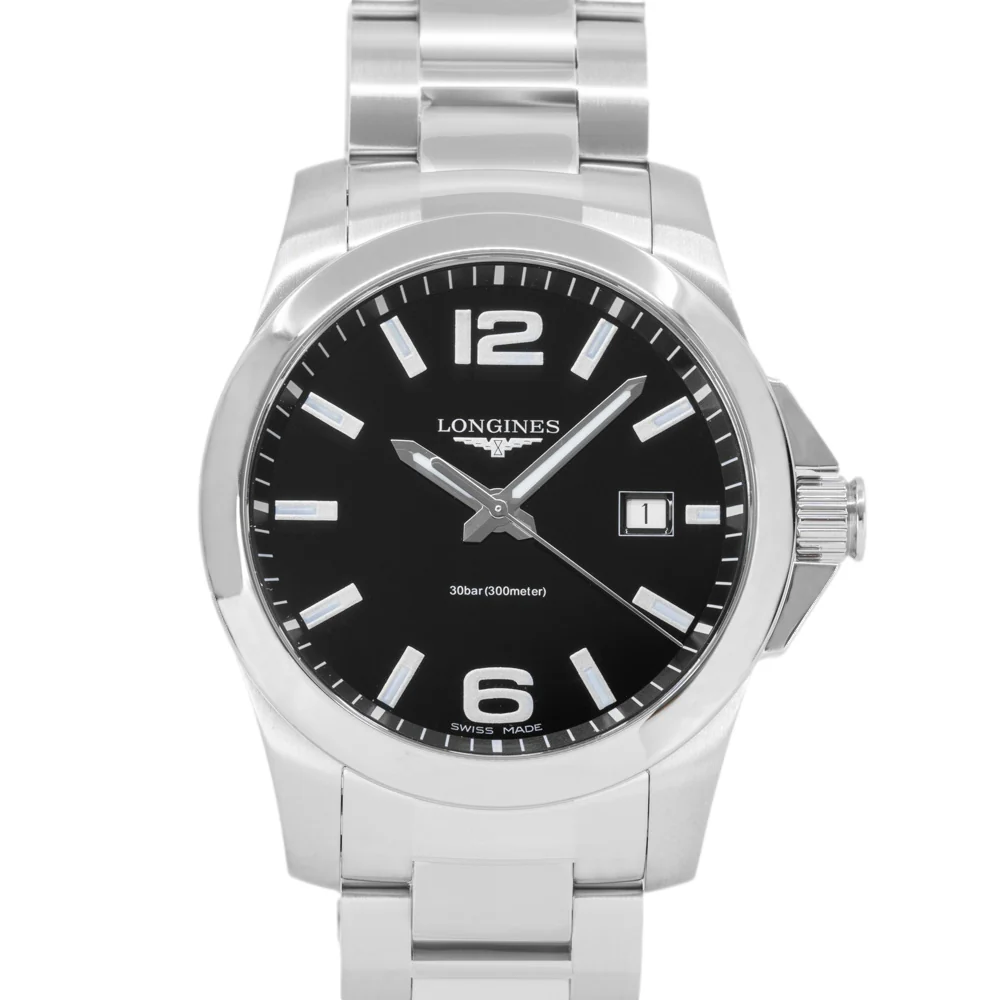 Longines Men's L3.759.4.58.6 Conquest Black Dial Quartz - Image 3