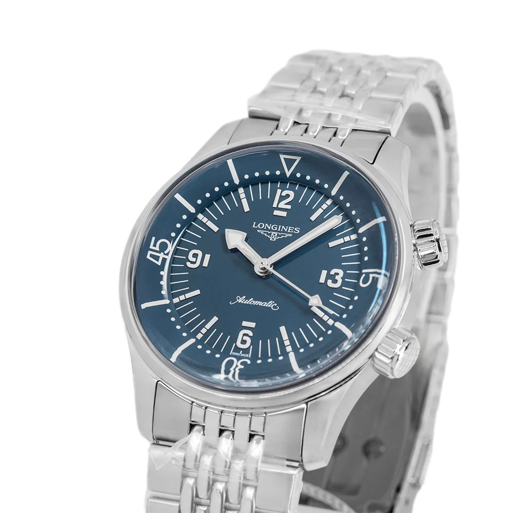Longines Men's L3.764.4.90.6 Legend Diver Blue Dial Auto - Image 10