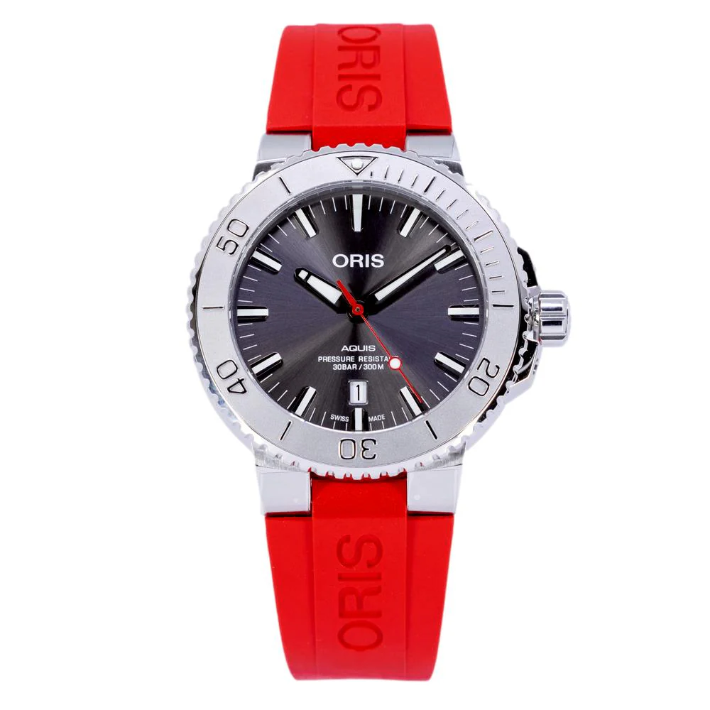 Oris 01 733 7730 4153-07 4 24 66EB Aquis Grey Dial Watch - Image 2