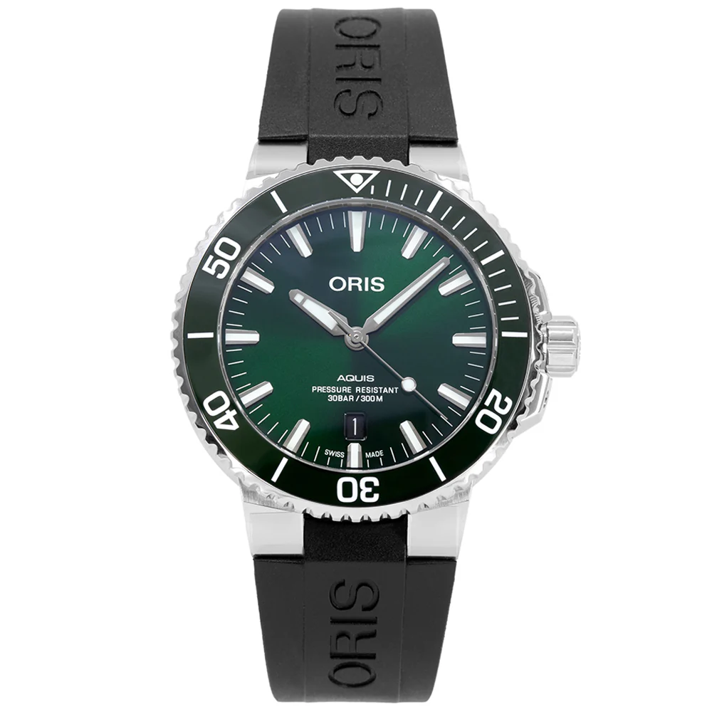 Oris 01 733 7730 4157-07 4 24 64EB Aquis Green Dial Auto - Image 2