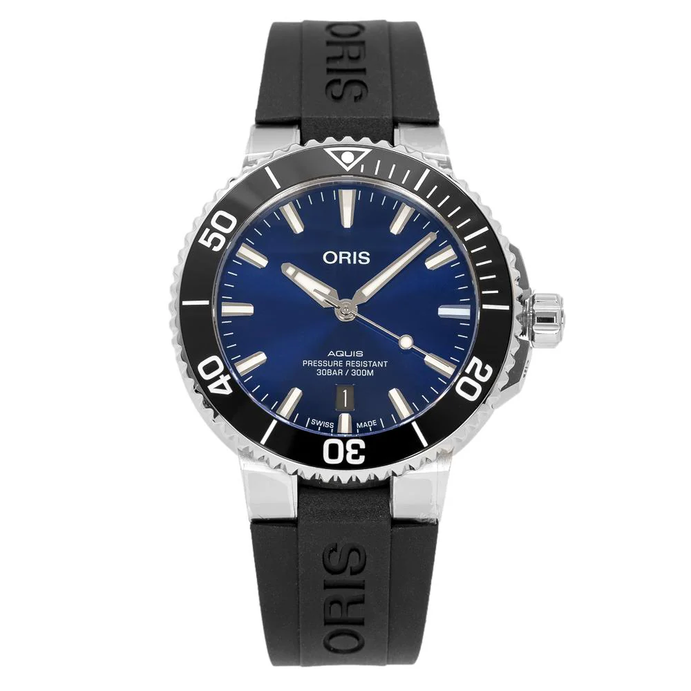 Oris 01 733 7766 4135-07 4 22 64FC Aquis Blue Dial Watch - Image 2