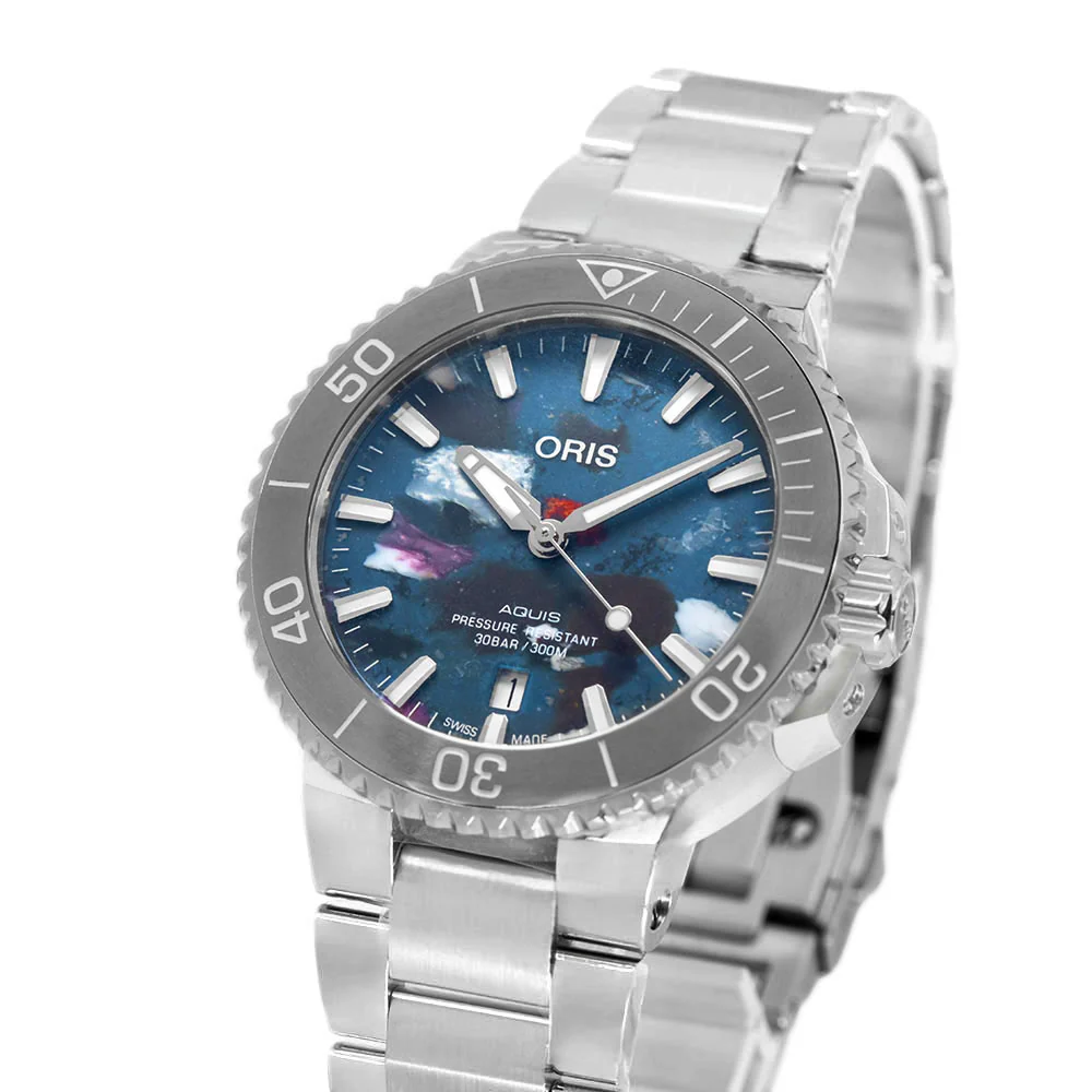 Oris Men's 01 733 7766 4150-Set Aquis Date Upcycle Automatic - Image 10