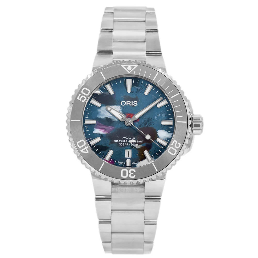 Oris Men's 01 733 7766 4150-Set Aquis Date Upcycle Automatic - Image 2