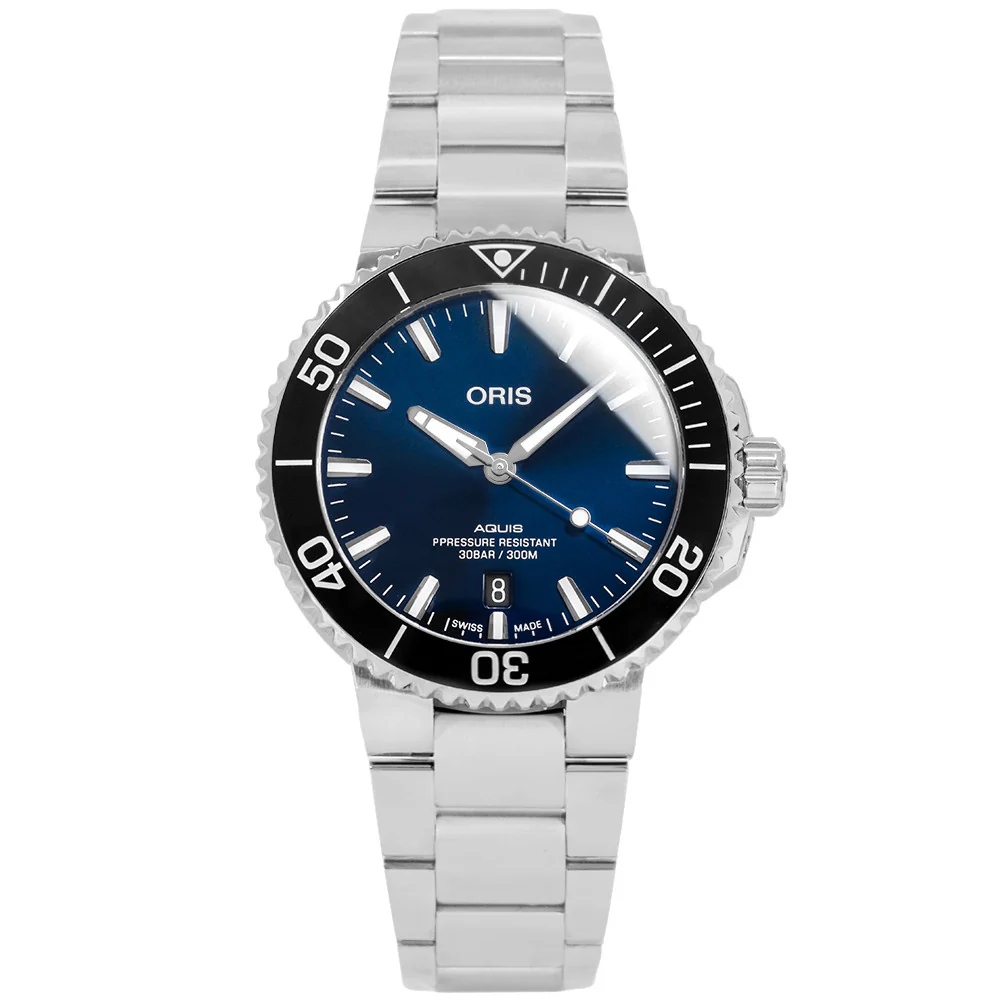 Oris 01 733 7766 4135-07 8 22 05PEB Aquis Blue Dial Watch - Image 2