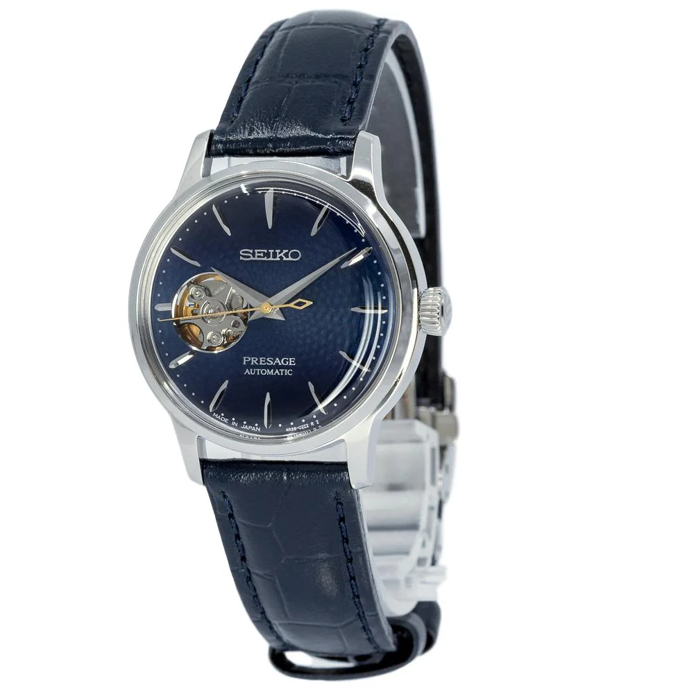 Seiko Unisex SSA405J1 Presage Open Heart Blue Auto