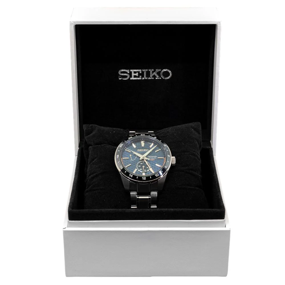 Seiko Men's SPB219J1 Presage GMT Green Dial Watch - Image 7