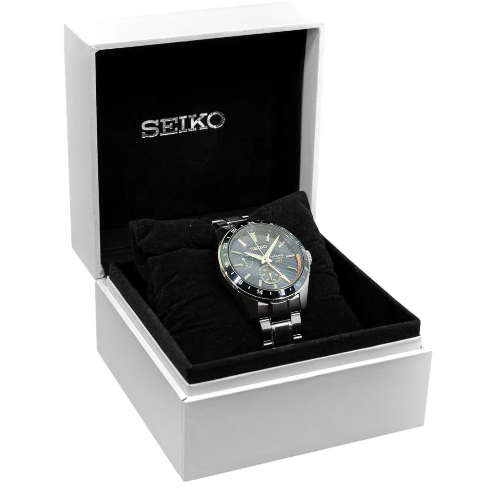 Seiko Men's SPB219J1 Presage GMT Green Dial Watch - Image 8