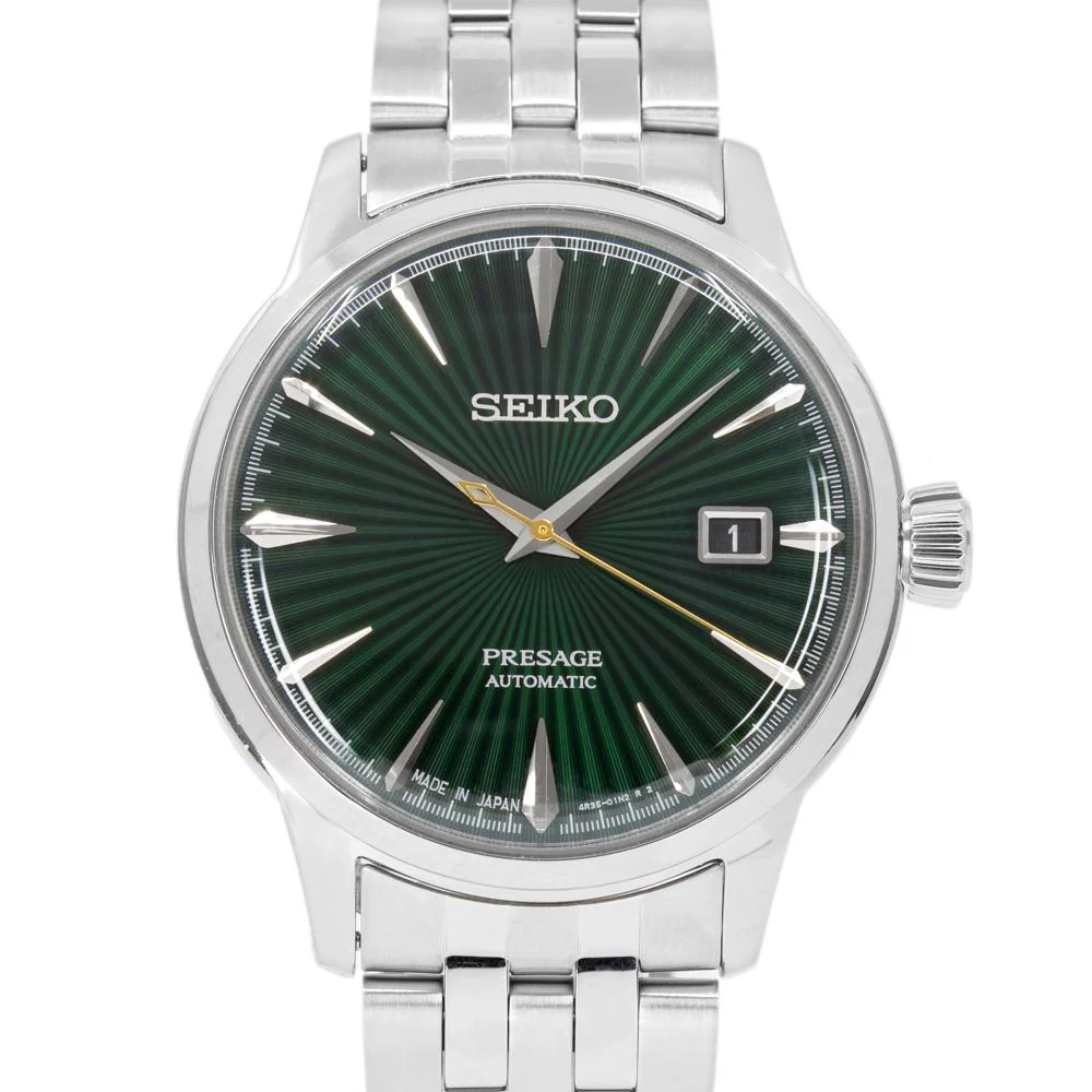 Seiko Men's SRPE15J1 Presage Green Dial Watch - Image 3
