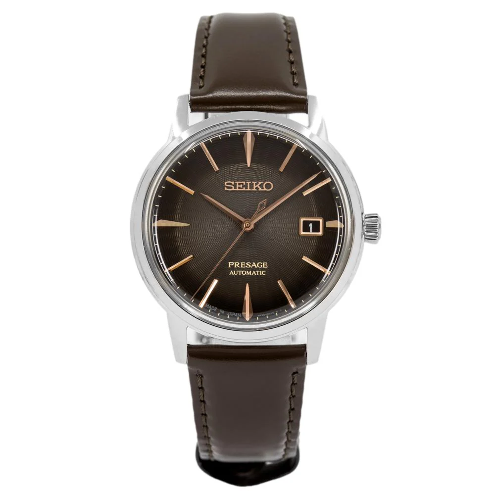 Seiko Men's SRPJ17J1 Presage Brown Watch - Image 2