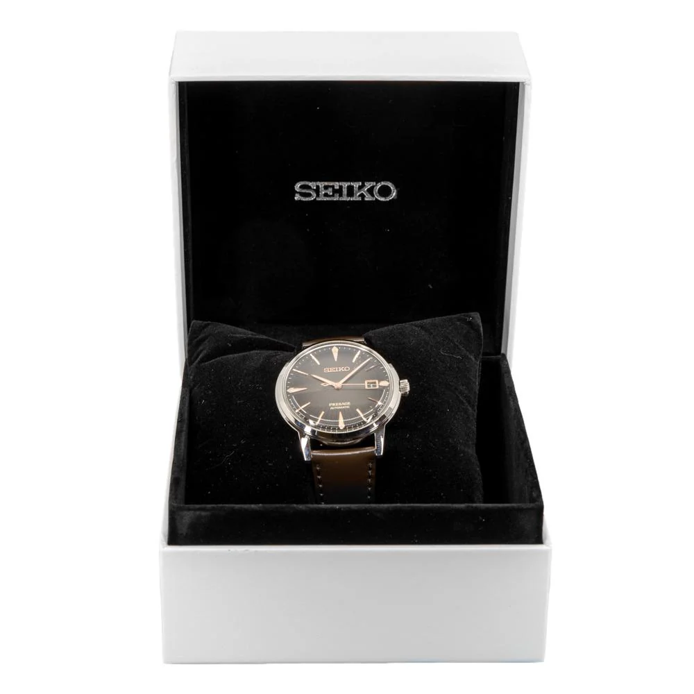 Seiko Men's SRPJ17J1 Presage Brown Watch - Image 7