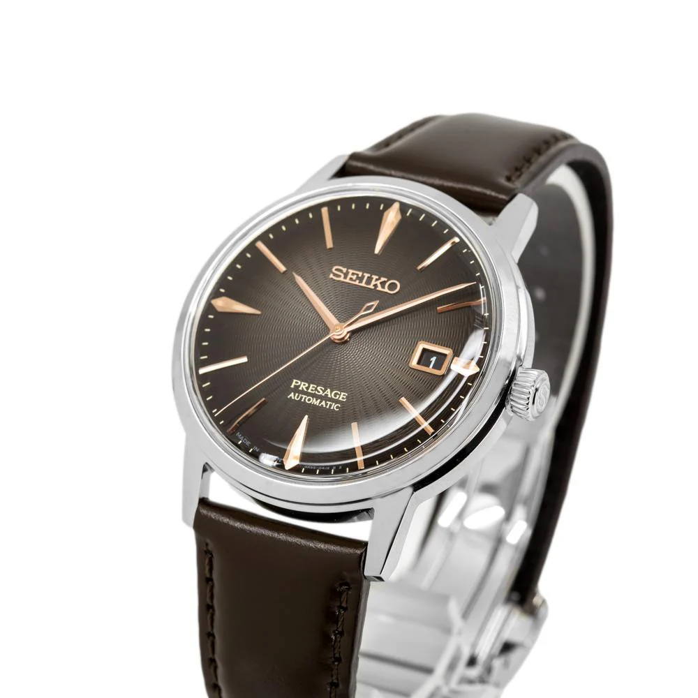 Seiko Men's SRPJ17J1 Presage Brown Watch - Image 9