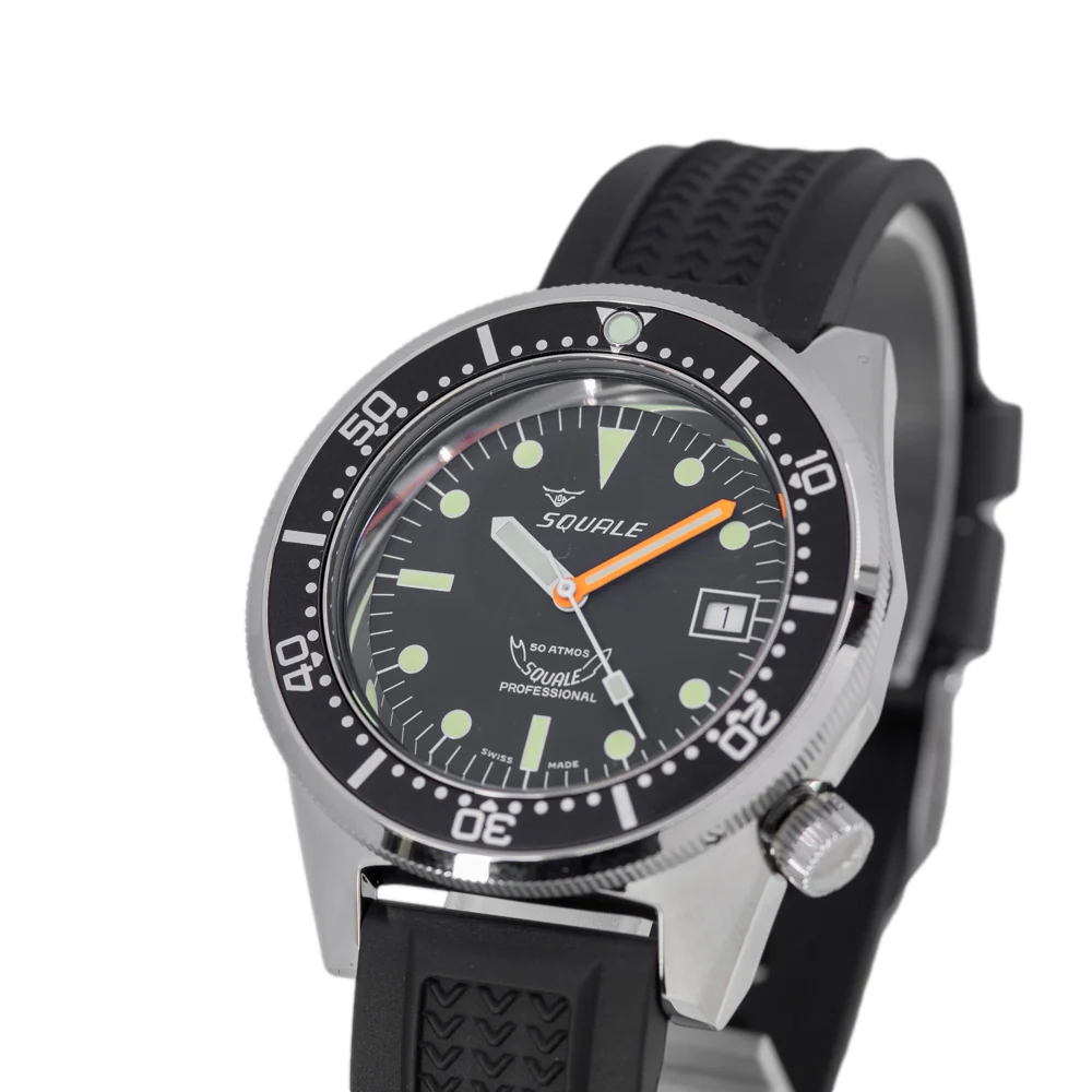 Squale Men's 1521CL.VO Classic Black Dial 50 ATM Automatic - Image 4