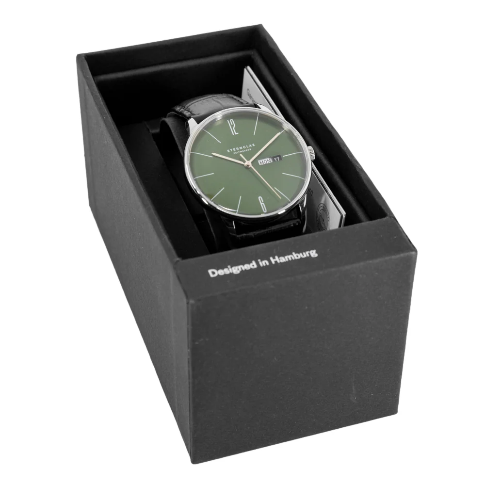Sternglas Men's S01-BE08-HE04 Berlin Olive Green 38mm Quartz - Image 9