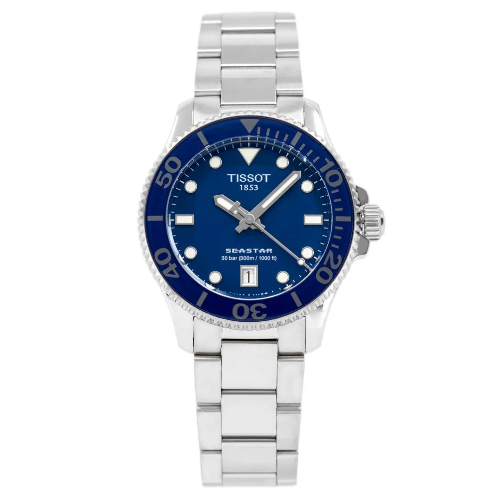 Tissot Ladies T120.210.11.041.00 Seastar1000 Blue Dial Watch - Image 2