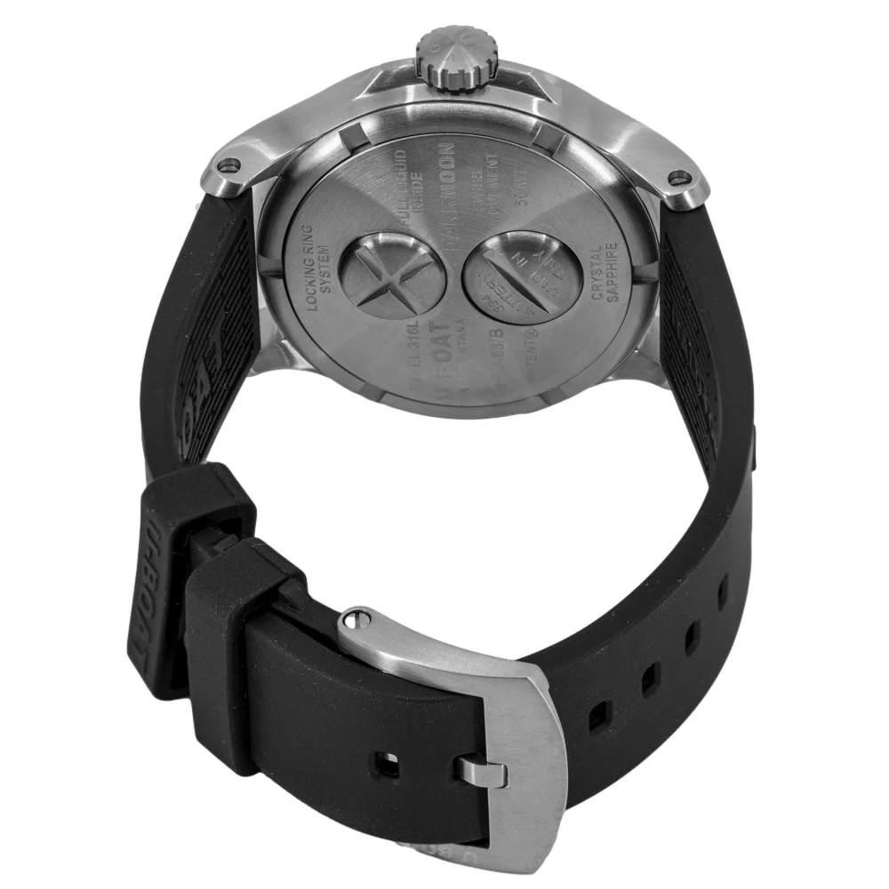 U-boat Men's 8463/B Darkmoon 44mm Black Dial Quartz - Image 5