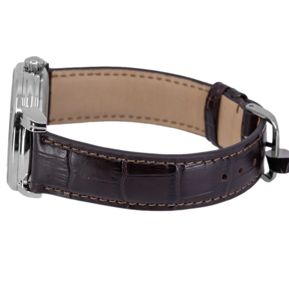 Zeppelin Men's 7666-5 Graf White Dial Open Hearth Watch - Image 2